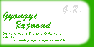 gyongyi rajmond business card